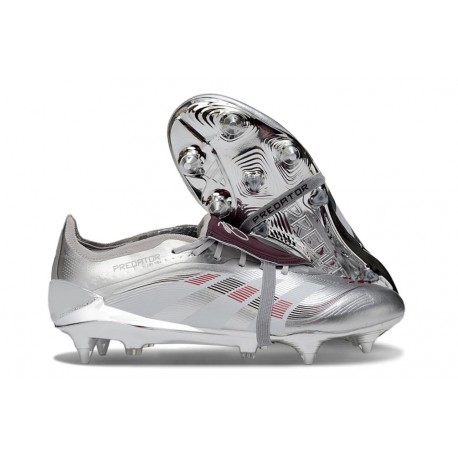 adidas Predator Elite Foldover Tongue SG Srebro Czerwony