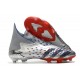 Buty piłkarskie adidas Predator Freak+ FG Showpiece Pack Srebro Czerwony Czarny