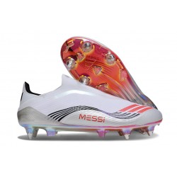 Buty adidas F50 Elite LL SG X Messi Biały Srebro Czerwony