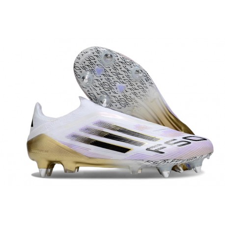 Buty adidas F50 Elite LL SG Biały Czarny Złoto