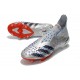 Buty piłkarskie adidas Predator Freak+ FG Showpiece Pack Srebro Czerwony Czarny