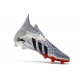 Buty piłkarskie adidas Predator Freak+ FG Showpiece Pack Srebro Czerwony Czarny