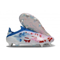 Buty adidas F50 Elite LL SG Biały Czerwony Niebieski