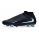 Wysokie buty piłkarskie Nike Phantom 6 Elite FG Czarny Niebieski