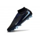 Wysokie buty piłkarskie Nike Phantom 6 Elite FG Czarny Niebieski