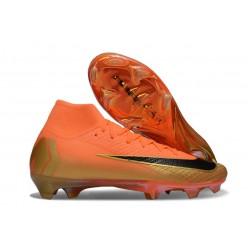Buty Piłkarskie Nike Mercurial Superfly 10 Elite FG Pomarańczowy Czarny Miedź