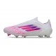 Buty adidas F50 Elite Laceless FG Biały Różowy 