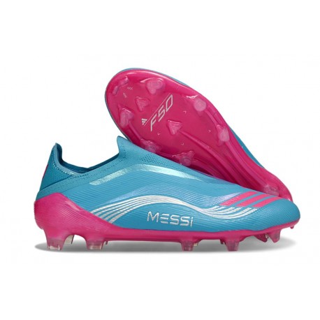 Buty adidas F50 Elite Laceless FG Niebieski Różowy