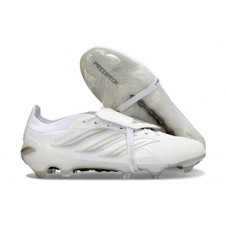 adidas Predator 26 Elite Foldover Tongue FG Biały Srebro