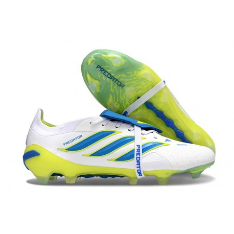 adidas Predator 26 Elite Foldover Tongue FG Biały Niebieski Zawistny