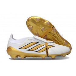 adidas Predator 26 Elite Foldover Tongue FG Biały Złoto