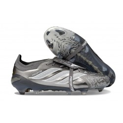 adidas Predator 26 Elite Foldover Tongue FG Srebro 