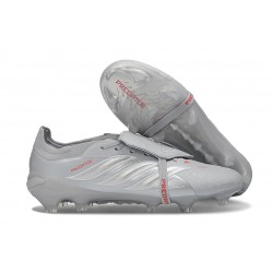 adidas Predator 26 Elite Foldover Tongue FG Szary Srebro