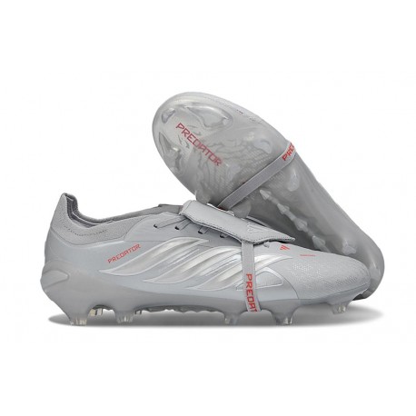 adidas Predator 26 Elite Foldover Tongue FG Szary Srebro