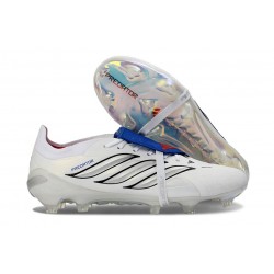 adidas Predator 26 Elite Foldover Tongue FG Biały Srebro 