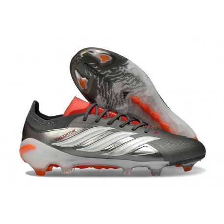 Korki Piłkarskie adidas Predator 26 Elite L FG Srebro Biały Czerwony