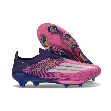 Buty adidas F50+ Sznurowadeł Elite FG Różowy Fioletowy Biały