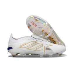 adidas Predator 26 Elite Foldover Tongue FG Biały Złoty