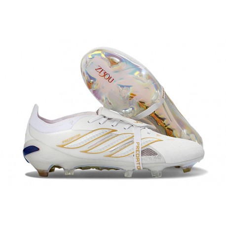 adidas Predator 26 Elite Foldover Tongue FG Biały Złoty