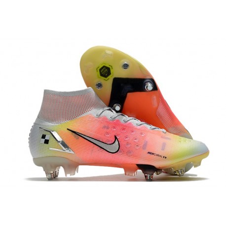 Nike Mercurial Superfly 8 Elite SG-PRO AC Biały Czerwony Srebro