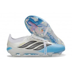 adidas Predator 26 Elite Foldover Tongue FG Biały Niebieski Czarny