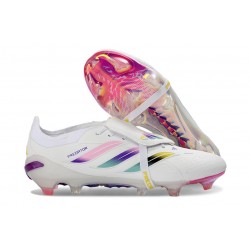 adidas Predator 26 Elite Foldover Tongue FG Biały Różowy