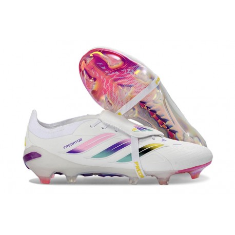 adidas Predator 26 Elite Foldover Tongue FG Biały Różowy