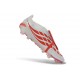 adidas Predator 26 Elite Foldover Tongue FG Biały Czerwony Czarny