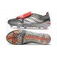 adidas Predator 26 Elite Foldover Tongue FG Żelazo Metaliczne Biały Czerwony Lucid