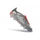 adidas Predator 26 Elite Foldover Tongue FG Żelazo Metaliczne Biały Czerwony Lucid