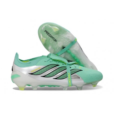 adidas Predator 26 Elite Foldover Tongue FG Zielony Srebro