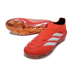 Buty adidas Predator 26 Elite Sznurowadeł FG Czerwony Biały