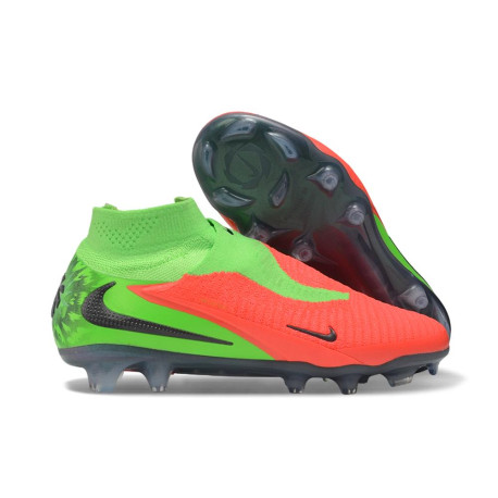 Wysokie buty piłkarskie Nike Phantom 6 Elite FG Czerwony Fluorescencyjny Zielony