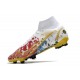 Nike Korki Mercurial Superfly VIII Elite FG CR7 Biały Czerwony Niebieski Złoto