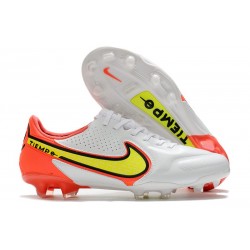 Nike Tiempo Legend IX Elite FG Biały Volt Czerwony