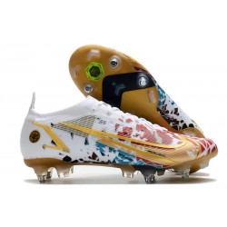 Buty Nike Mercurial Vapor XIV Elite SG Biały Złoto Czerwony