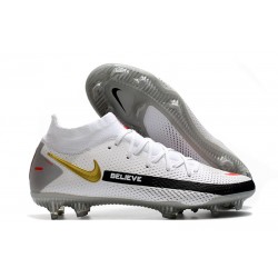 Buty piłkarskie Nike Phantom GT Elite DF FG Biały Czarny Czerwony