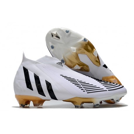 Korki Piłkarskie adidas Predator Edge+ FG Biały Czarny Złoto