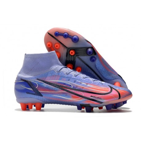 Nike Mercurial Superfly 8 Elite AG-Pro Mbappe Fioletowy Srebrny metalik