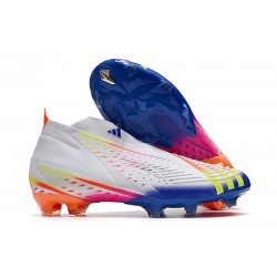 Korki Piłkarskie adidas Predator Edge+ FG Biały Zawistny Niebieski 