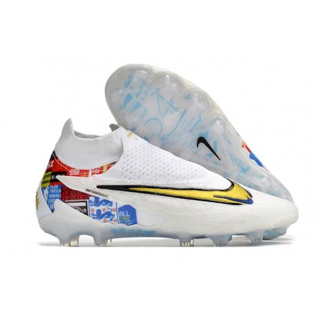 Buty Piłkarskie Nike Phantom GX Elite DF FG Biały Złoty