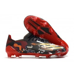 Buty piłkarskie adidas X Ghosted.1 FG Czarny Czerwony Złoto