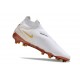 Buty Piłkarskie Nike Phantom GX Elite DF FG Biały Złoto