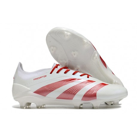 Buty adidas Predator 24 Elite FG Biały Czerwony