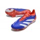 Buty adidas Predator 24 Elite FG Niebieski Biały Czerwony