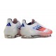 Korki adidas F50 Elite FG Biały Czerwony Niebieski