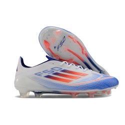 Korki adidas F50 Elite FG Biały Czerwony Niebieski