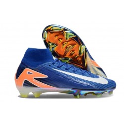 Nike Air Zoom Mercurial Superfly X Elite FG Niebieski Biały Pomarańczowy