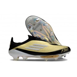 Korki Piłkarskie adidas F50+ Laceless FG Miedź Czarny Biały