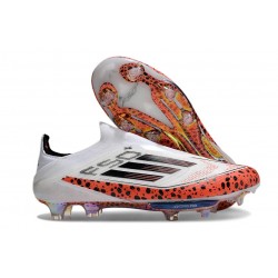 Korki Piłkarskie adidas F50+ Laceless FG X Messi Biały Czerwony Czarny